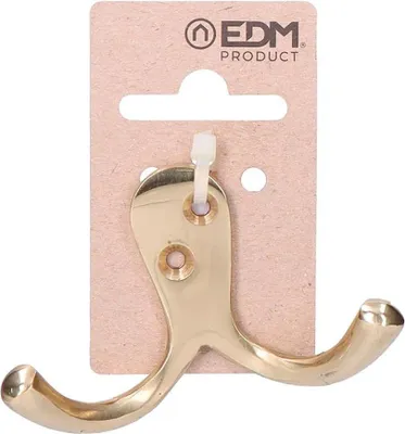 Produktbild von Edm 85156 Doppelter Wandhaken Golden  Golden One Size