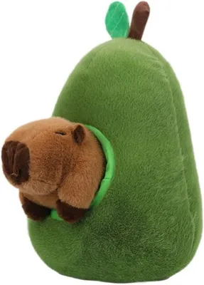 Zdjęcie produktu dla Pluszowa kapibara z awokado, 30 cm, miękki materiał, pluszowa zabawka dla dzieci