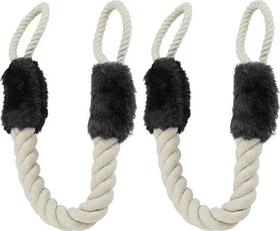 Produktbild von Famanu Türstopper Set 8 Stück - Beige/Schwarz, 60 cm