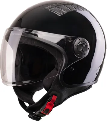 Produktbild von VINZ Como Jethelm mit Visier ECE 22.06  | Roller Helm Mopedhelm Für Motoroller & Vespa  | Herren & Damen | Motorradhelm in XS-XL | Erhältlich in 4 Farben - Schwarz | XL (61 - 62 cm)