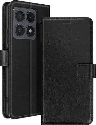 Produktbild von Mayaxess, Xiaomi 14T Pro Wallet Case Standfunktion mit Handschlaufe, Schwarz