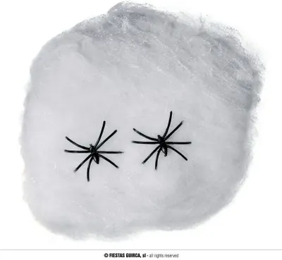 Obrázek produktu pro Pavučina bílá 20 g + 2 pavouci - Halloween