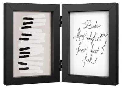 Obrázok produktu pre Henzo drevený dvojitý rám Piano 2 fotografie 13x18 cm čierna