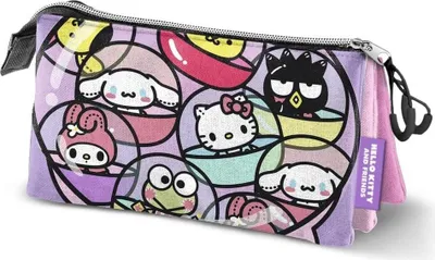 Produktbild von Sanrio Triple Federmäppchen Hello Kitty Gashapon Pink