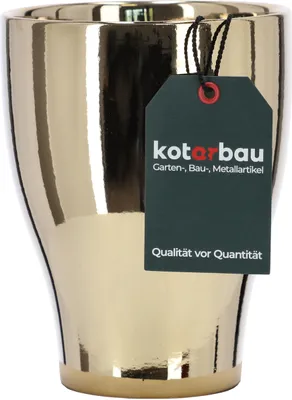Produktbild von KOTARBAU® Keramik-Blumentopf für Orchideen Gold Spiegel ⌀ 13 cm Pflanztopf