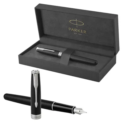 Zdjęcie produktu dla Parker Sonnet, Czarny, System napełniania nabojem, Niebieski, Lakier, Pallad, Średni, Oburęczny