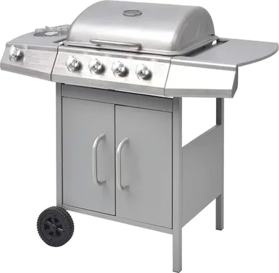Produktbild von vidaXL Gasgrill 4+1 Flammen Silbern
