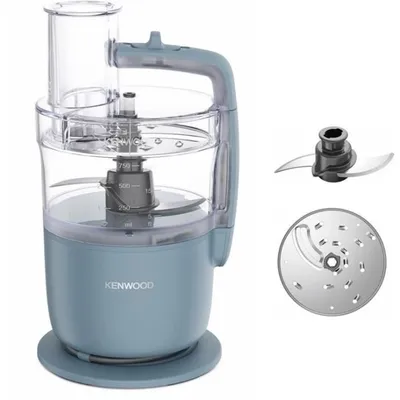 Obrázek produktu pro Kenwood FDP22.000GY kuchyňský robot, 650 W, mísa 1,3 l, 1 rychlost + pulzní režim, vhodný do myčky, šedá modrá
