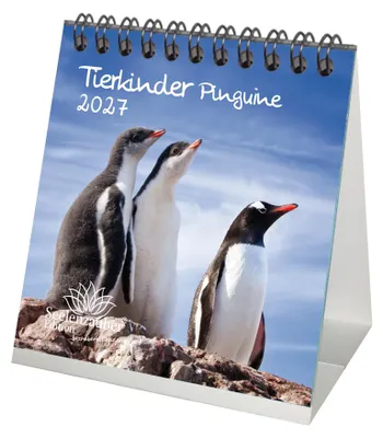 Produktbild von Tierkinder Pinguine Tischkalender 10x10cm für 2027 Pinguin - Seelenzauber