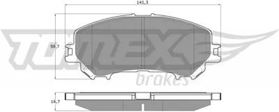 Produktbild von TOMEX brakes Bremsbeläge Satz Vorne Bremsklötze für NISSAN Qashqai II (J11, J11) TX 15-971