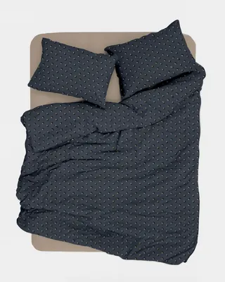 Produktbild von L'Essentiel Linge de Maison, Hochwertiges Ranforce Bettwäsche-Set (2-teilig), Schwarz und Grau, 200 x 200 cm | 100% Baumwolle, maschinenwaschbar bei 40 °C, mit Knopf- und Umschlagverschluss | Elegantes Design für Ihr Schlafzimmer.