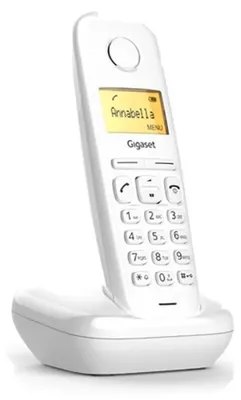 Produktbild von Gigaset A170, DECT-Telefon, Kabelloses Mobilteil, Freisprecheinrichtung, 50 Eintragungen, Anrufer-Identifikation, Weiß