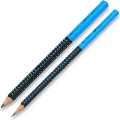 Produktbild von FABER-CASTELL Bleistift GRIP 2001 mit JUMBO GRIP Härtegrad HB BLAU Set