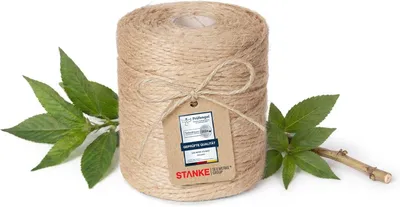 Image de STANKE Cordelette 4mm en jute 300 m – Fil pour macramé, ficelle cadeau emballage – Corde macramé, ficelle jute pour des projets créatifs DIY – Matériau naturel, résistant, style rustique
