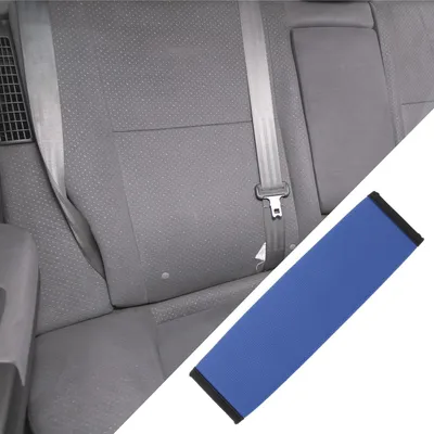 Image de coussins D'Épaule Pour Sangles De Siège Auto / Coussin D'Épaule Pour Sac À Dos Pad Pour Camion, Voiture / En Cuir Synthétique confortable Et Respirant 6,5X23Cm / 1 Pièce Bleu