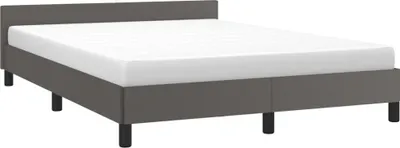 Produktbild von Cloris DesignMöbel Klassische Betten - Grau Bettgestell - Doppelbett mit Kopfteil ohne Matratze Grau 140x200cm Schlichtes9543767