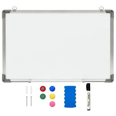 Image de Vidaxl Tableau blanc magnétique 50x35 cm Stahlweiß