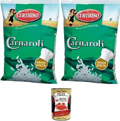 Produktbild von Curtiriso Per la Ristorazione Riso Carnaroli Für die Gastronomie: Carnaroli-Reis 2x5kg+ Italian gourmet polpa 400g