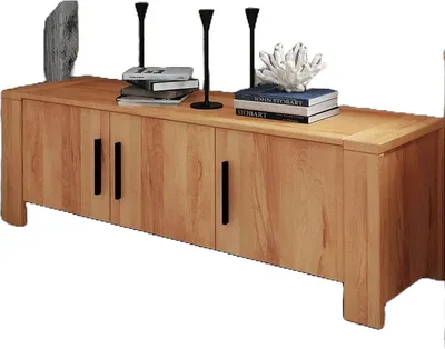 Produktbild von Kommode Lubic aus Kernbuche massiv 155x45x51 cm mit 3 Türen und Holzbeinen