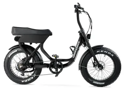 Productafbeelding van Grandeux Xcite - Elektrische Fatbike incl. kettingslot - 20 inch - 250W motor - Actieradius tot 80 km - 7 versnellingen - Hydraulische schijfremmen - 480Wh accu - Zwart