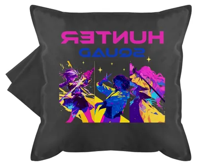 Produktbild von Kissenbezug - Anime Kissen - Hunter Squad - Dämonen K-Pop Fan Merchandise - 50 x 50 cm - Grau