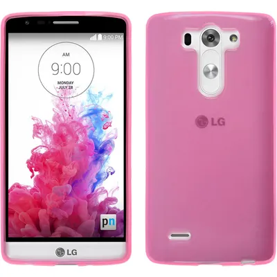 Produktbild von PhoneNatic Case kompatibel mit LG G3 S - rosa Silikon Hülle transparent + 2 Schutzfolien