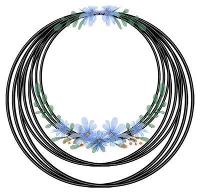 Metall-Bastelringe, 9 Stück, 20/25/30 cm, schwarz, DIY