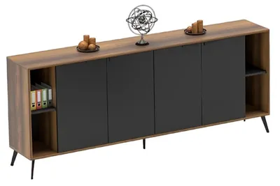 Immagine prodotto di Cassettiera credenza ufficio mobile studio marrone nero