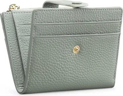 Image de Porte-monnaie en cuir véritable pour femme avec protection RFID Petit et court format