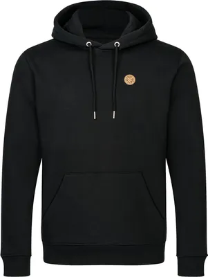 Produktbild von Hoodie uni mit Kapuze und Lederpatch aus Biobaumwolle fair produziert der Marke GRADNETZ