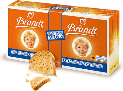 Produktbild von Brandt Markenzwieback Vorratspack 2er Pack (2x450g)