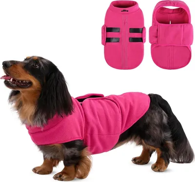 Produktbild von Pullover für kleine Hunde, weicher Fleecewestenpullover, Hundejacke mit Leinenloch, warme Winterhundemäntel, kaltes Wetter, Dackelpullover für kleine Hunde, Katzen, Jungen oder