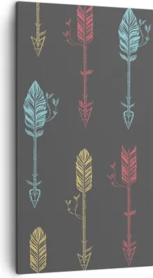 Produktbild von Bild auf Leinwand - Leinwandbild - Pfeil Feder - 45x80cm - Wand Bild - Wanddeko - Wandbilder - Leinwanddruck - Bilder - Kunstdruck - Wanddekoration - Leinwand bilder - Wandkunst - PA45x80-3874