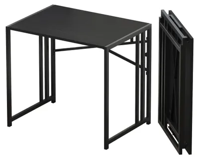 Klappbarer Schreibtisch 83 cm, schwarz, ohne Montage