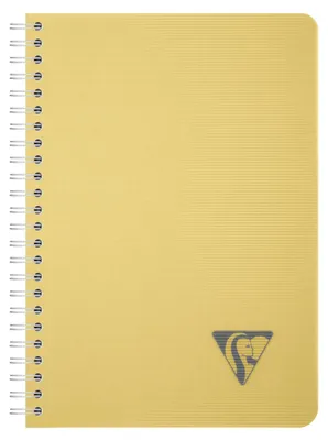 Produktbild von Clairefontaine 5x Spiralbuch A5, 90 Bl kariert 90g, Einband PP Strohgelb 327502C