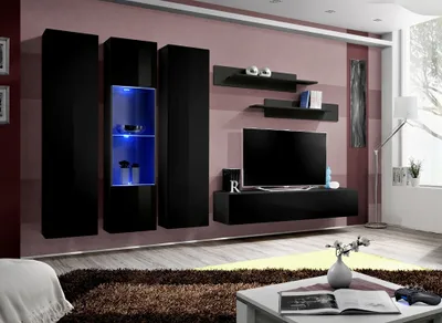 Produktbild von Wohnzimmerwand FREYA 5 – Schwarz