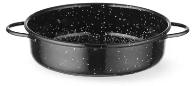 Image de Plat à four émaillé, HENDI, noir, 160 x (H) 45 mm