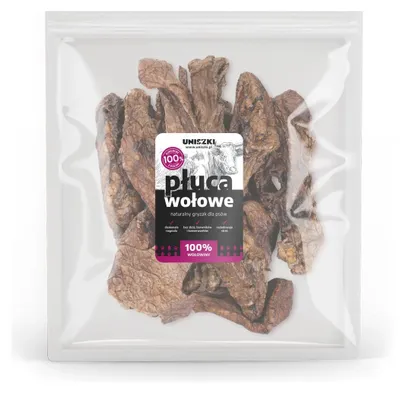 Produktbild von Uniszki Rinderlunge, natürlich getrocknet, Hundeleckerli, 1 kg