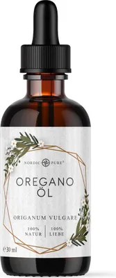 Produktbild von Oregano Öl mit 80% Carvacrol vegan Nordic Pure 30 ml