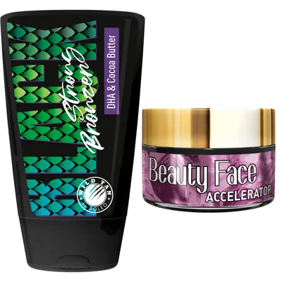 Immagine prodotto di Abbronzante forte, nero, abbronzatura forte + vasetto di bellezza per il viso