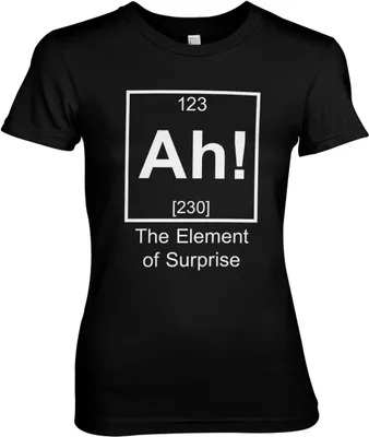 Produktbild von Ah! The Element Of Surprise Girly Tee - Medium - Black