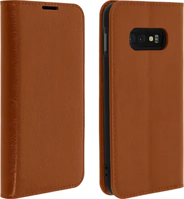 Immagine prodotto di Custodia protettiva in pelle per Samsung Galaxy S10e, modello Avizar, con portafoglio integrato, color cammello