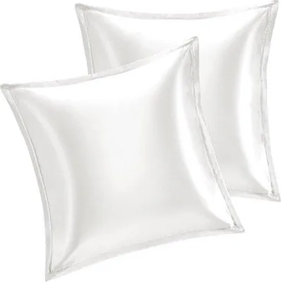 Produktbild von Famanu Kissenbezug 80 x 80 cm, weich, vergleichbar mit Seidenkissenbezug, Set von 2