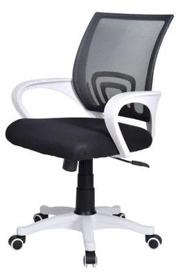 Produktbild von VENTO BLACK MESH Bürostuhl – ergonomischer Drehstuhl mit atmungsaktivem Netzrücken, Black /Weiß, Höhenverstellbar