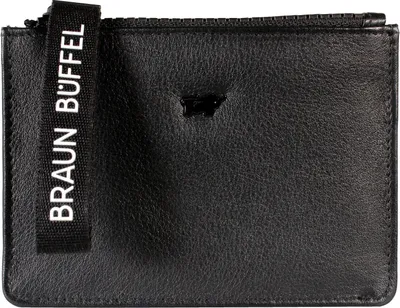 Produktbild von Braun Büffel Leder Geldbörse Schlüsselmäppchen Capri Mini Wallet 4CS Black schwarz