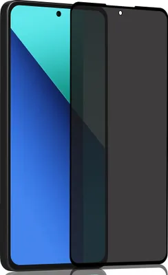 A screen protector is shown diagonally placed over a smartphone screen.