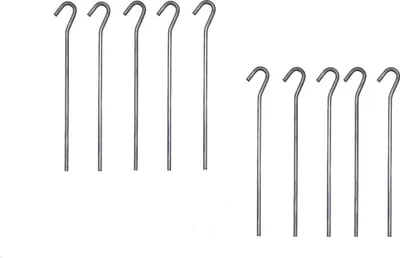 Produktbild von 10x Zeltheringe 24 cm Zeltnagel Erdnagel Zeltpflock verzinkt aus Stahl