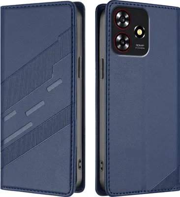 Obrázek produktu pro Pouzdro pro ZTE Blade A73 4G,Polyuretankožené peněženkové pouzdro s přihrádkou na karty a funkcí stojánku Blau