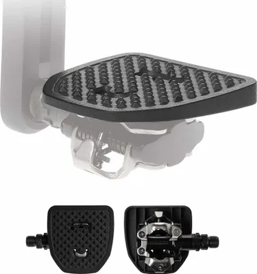 Produktbild von PP Pedal Plate | SPDX | Adapter | Kompatibel mit Shimano SPD MTB und Look X-Track Klickpedale | Keine Shuhplatten benotigt | für Grip und Komfort
