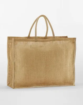 Image de Westford Mill W475 | Natural Starched Jute Market Sac de shopping - Couleur : Natural/Natural - Taille : 42,5 x 55,5 x 21 cm
